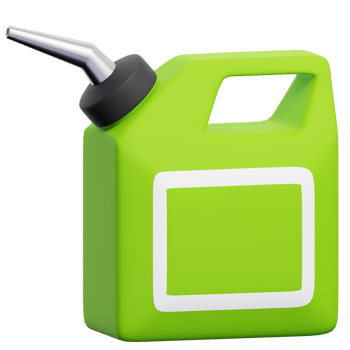 A green canister with a white handle png