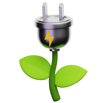 A green plant with a plug on top png
