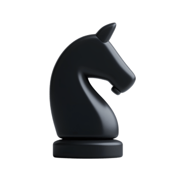 Elegant Chess Knight Sculpture Depicting Strategic Thinking png