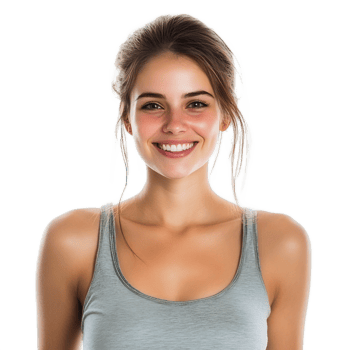 Captivating Young Woman Exuding Confidence and Positivity png