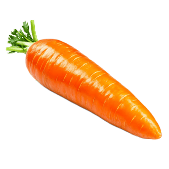 Vibrant Orange Carrot with Lush Green Stems png