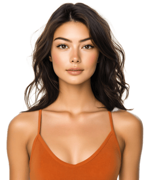 Captivating Portrait of Elegant and Confident Young Woman png