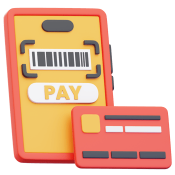 Mobile Payment Revolution, A 3D rendering showcases a smartphone and credit card, emphasizing the ease of making payment. The image evokes a feeling of fast and secure online transactions. png