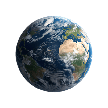 Earth on transparent background png
