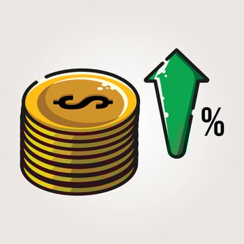 dollar coins stack vintage illustration design, growing dollar icons sign and symbol vector