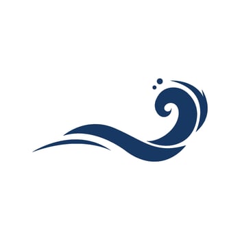 Blue Water wave Logo vector
