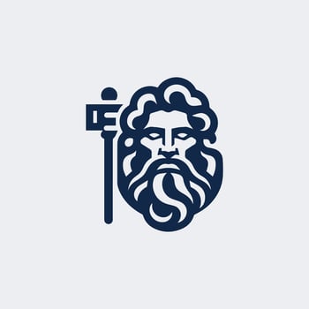 logo for a company called neptune for market. vector