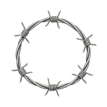 Barbed wire circle png