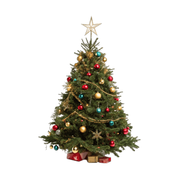 Christmas tree on transparent background png