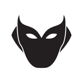 Mask superhero, carnival villain, or burger icon vector