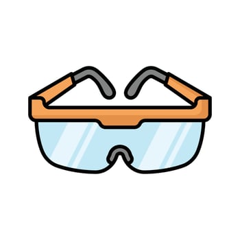 Construction Safety Goggles Icons vector