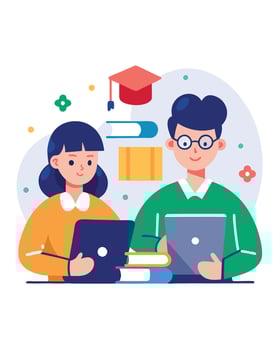 Couple Reading A Book vector