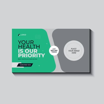 Professional Healthcare Medical Thumbnail Design vector