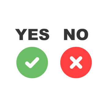 Yes and no sign file png