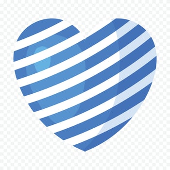 Blue heart isolated illustration on a white background vector