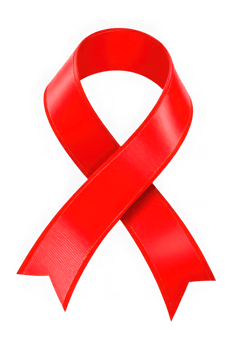 Red Ribbon 3D Render for World AIDS Day Symbol png