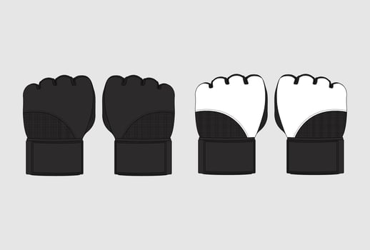MMA Boxing Gel Quick Hand Wrap Editable vector