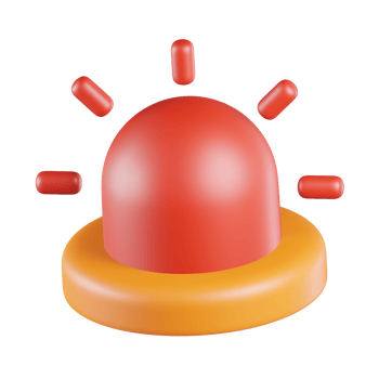 Warning Emergency Light 3D Icon png