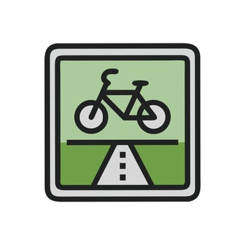Charming Bike Lane Design Illustration vector