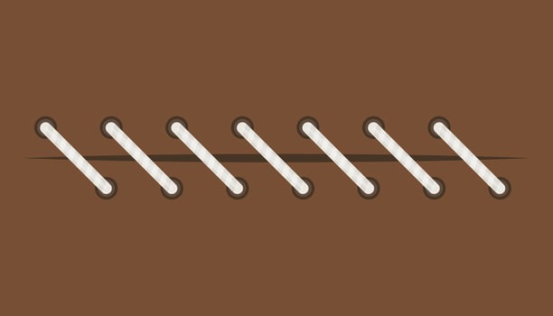 Baseball and American football stitch on a white background , design vector