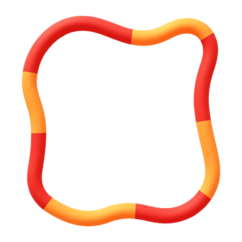 a red and orange rubber ring on a transparent background png