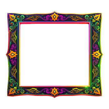 Colorful frame with a colorful design png