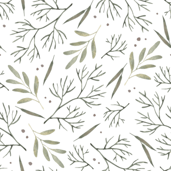 Painted leaves. Watercolor hand-drawn seamless pattern with green leaves png