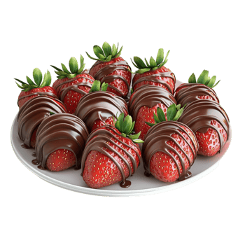 Sweet Chocolate Dipped Strawberries Transparent Background png
