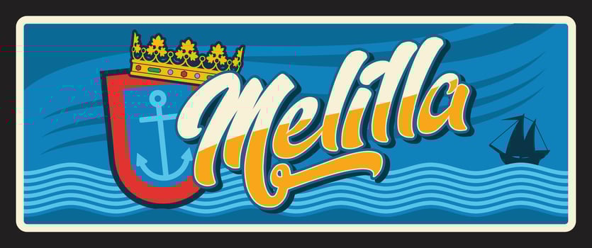 Melilla Spanish autonomous city of Spain banner vector