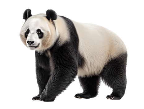 a panda bear isolated on transparent background png