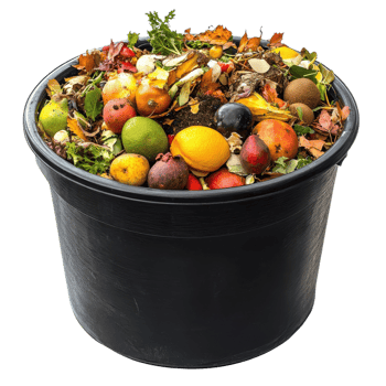 Organic Waste Compost Bin Closeup on transparent background. png