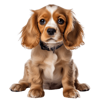 American cocker spaniel dog puppy isolated on transparent background png