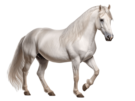 Andalusian horse isolated on transparent background png