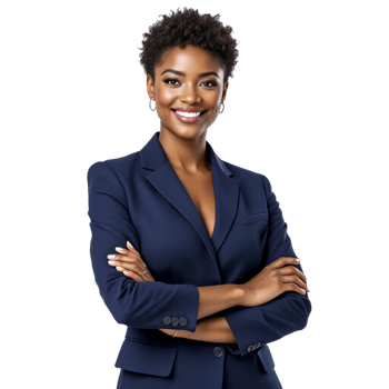 A beautiful young woman in a blue suit png