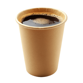 Coffee Break Paper Takeaway Mug on transparent background. png