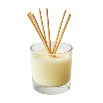 Scenic Soy Candle on White on transparent background. png