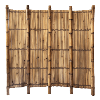 Bamboo Texture Divider Screen on transparent background png
