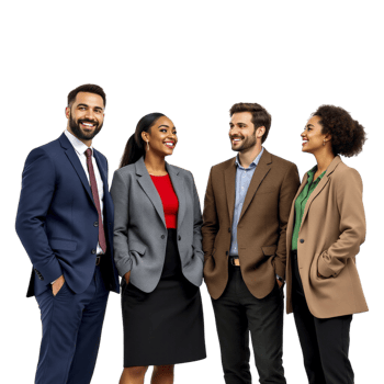 Group of business people standing together png