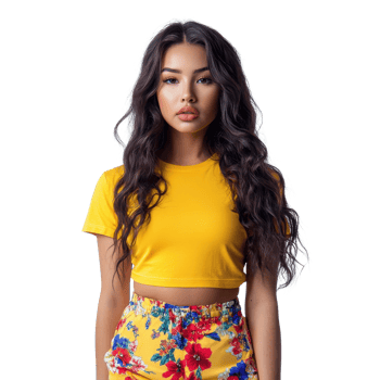 Portrait of a Beautiful Latin Woman on transparent background. png