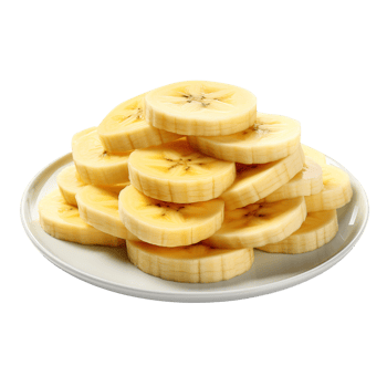 Banana slices isolated on transparent background png