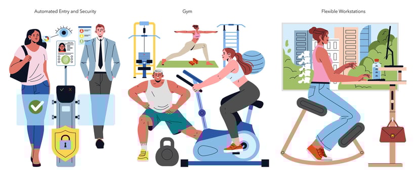 Modern Office. Flat Illustration vector