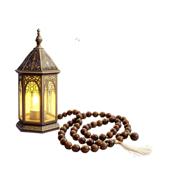A lamp with a rosary and a candle png