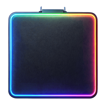 A black and white square with a rainbow light on it png
