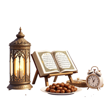 Islamic prayer, quran, and quran lamp png