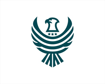 The eagle logo is shown on a white background vector