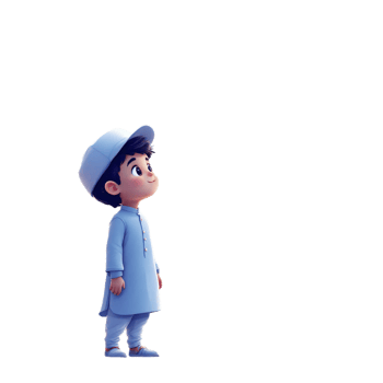 A cartoon boy in a blue outfit standing on a black background png