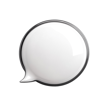 Blank white speech bubble isolated on a transparent background png