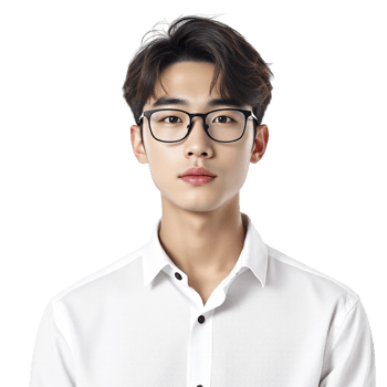 A man wearing glasses and a white shirt png