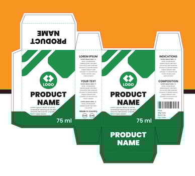 Custom box designs and layout template designs suitable for any of your products vector