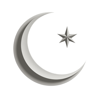 The crescent and star is in the middle of the crescent png